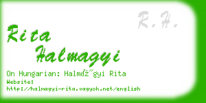 rita halmagyi business card